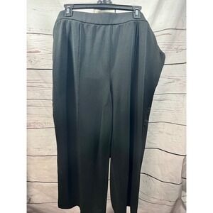 Isaac Mizrahi Live Black Wide Leg Palazzo Pants Plus Size 1X Elastic Waist‎